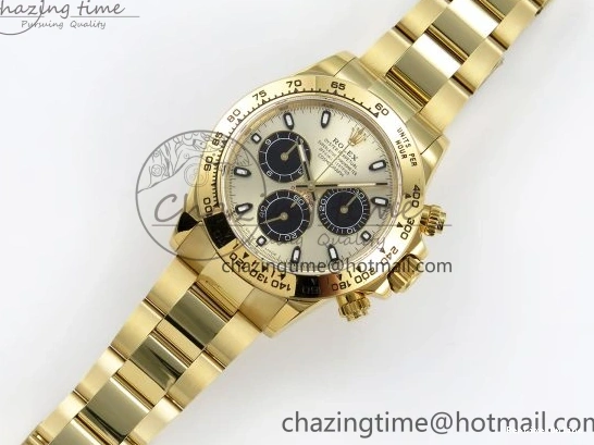 0219 Daytona 116508 QF 1:1 Best Edition YG Black Dial on YG Bracelet SH4130 V3 (Gain Weight) Tailored 1720